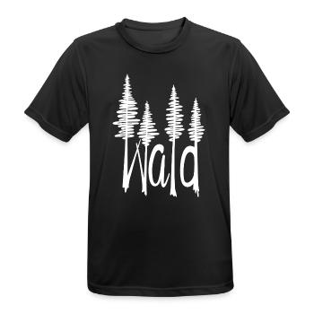 Forêt - T-shirt respirant Homme - noir - Devant - AI Model Male 178 light (178cm)