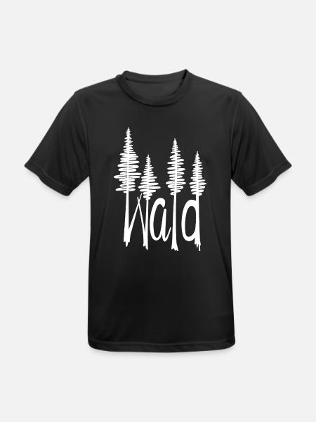 Wald - Männer T-Shirt atmungsaktiv - Schwarz