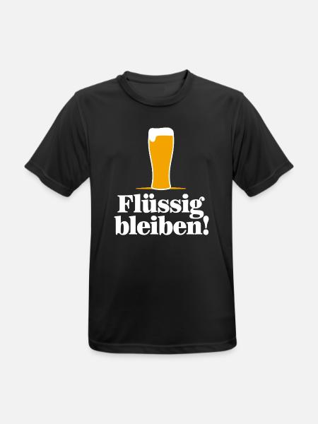 Flüssgig bleiben - Männer T-Shirt atmungsaktiv - Schwarz