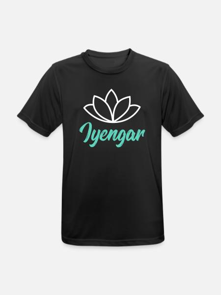 Iyengar yoga Hatha Iyengaryoga - Männer T-Shirt atmungsaktiv - Schwarz