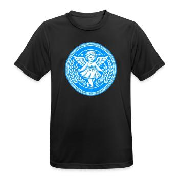 Guardian Angel Logo - Men's Breathable T-Shirt - black - Front - AI Model Male 178 light (178cm)
