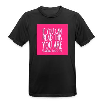 Mundschutz lustig Spruch - lustige Sprüche - Männer T-Shirt atmungsaktiv - Schwarz - Vorne - AI Model Male 178 light (178cm)