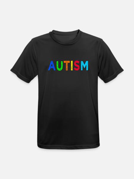 Arc-en-Ciel Autisme: Message d’Espoir - T-shirt respirant Homme - noir