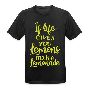 Spruch Lustig Positivität Positiv Denken - Männer T-Shirt atmungsaktiv - Schwarz - Vorne - AI Model Male 178 light (178cm)