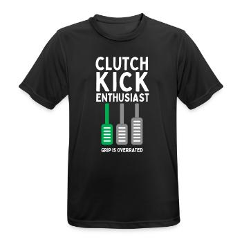 Clutch Kick Enthusiast - Männer T-Shirt atmungsaktiv - Schwarz - Vorne - AI Model Male 178 light (178cm)