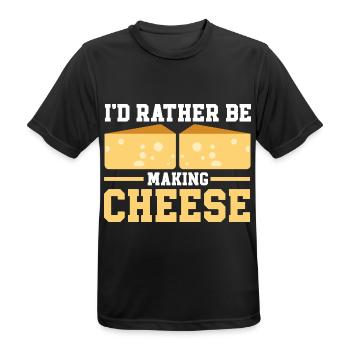 Cheese Making Cheese Lover - Männer T-Shirt atmungsaktiv - Schwarz - Vorne - AI Model Male 178 light (178cm)