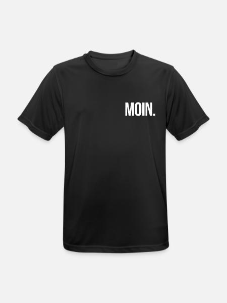 MOIN. - Schlicht und Aussagekräftig - Männer T-Shirt atmungsaktiv - Schwarz
