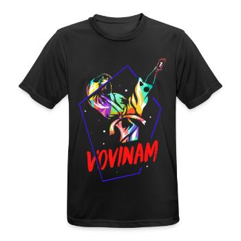 Furchtloser Vovinam Kampfkunst - Männer T-Shirt atmungsaktiv - Schwarz - Vorne - AI Model Male 178 light (178cm)
