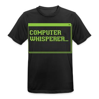 Computer-Flüsterer - Männer T-Shirt atmungsaktiv - Schwarz - Vorne - AI Model Male 178 light (178cm)