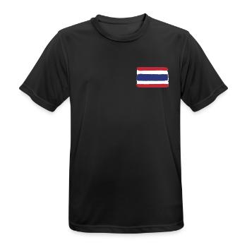 Thailand flag used look - Men's Breathable T-Shirt - black - Front - AI Model Male 178 light (178cm)
