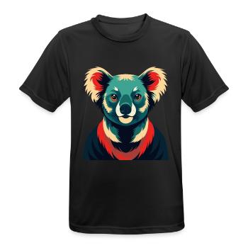 Koala Cartoon Figur Buntes Haustier Tier - Männer T-Shirt atmungsaktiv - Schwarz - Vorne - AI Model Male 178 light (178cm)