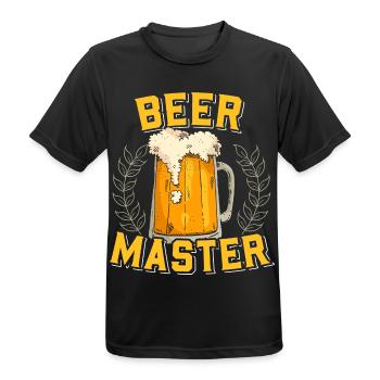Beer Master - Bier Geschenkidee Shirt - Männer T-Shirt atmungsaktiv - Schwarz - Vorne - AI Model Male 178 light (178cm)