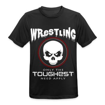 Wrestling - Männer T-Shirt atmungsaktiv - Schwarz - Vorne - AI Model Male 178 light (178cm)
