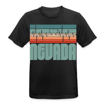 Retro Nevada USA Staat Amerika Nevadan Carson City - Männer T-Shirt atmungsaktiv - Schwarz - Vorne - AI Model Male 178 light (178cm)