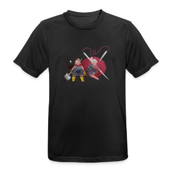 Abenteuer Omas - Männer T-Shirt atmungsaktiv - Schwarz - Vorne - AI Model Male 178 light (178cm)