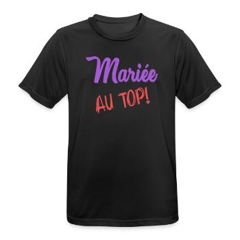 HOCHZEIT - Männer T-Shirt atmungsaktiv - Schwarz - Vorne - AI Model Male 178 light (178cm)