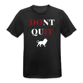 don't quit lion heart - Men's Breathable T-Shirt - black - Front - AI Model Male 178 light (178cm)