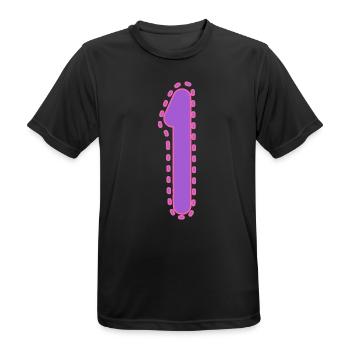 1. 1 JAHR. 1. JAHRESTAG. 1 JAHR GEBURTSTAG - Männer T-Shirt atmungsaktiv - Schwarz - Vorne - AI Model Male 178 light (178cm)