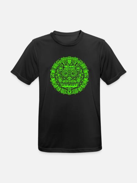 Techno Music Logo - Men's Breathable T-Shirt - black