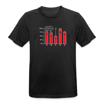 Daten Wissenschaft - Ich Kann Dir Nicht Trauen - Männer T-Shirt atmungsaktiv - Schwarz - Vorne - AI Model Male 178 light (178cm)