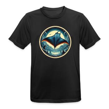 Raie - T-shirt respirant Homme - noir - Devant - AI Model Male 178 light (178cm)