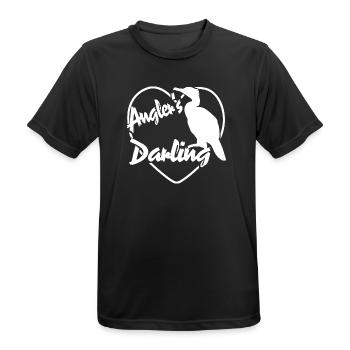 The Cormorant - Angler's Sport Fisherman's Favorite - Men's Breathable T-Shirt - black - Front - AI Model Male 178 light (178cm)