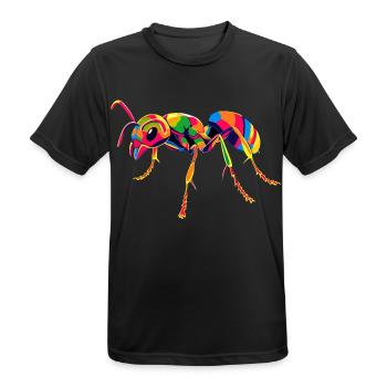 Ameise Waldameise Feuerameise Insekt Süße Ameisen - Männer T-Shirt atmungsaktiv - Schwarz - Vorne - AI Model Male 178 light (178cm)