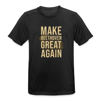 Beethoven - Men's Breathable T-Shirt - black - Front - AI Model Male 178 light (178cm)