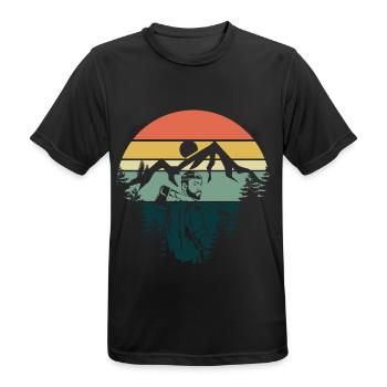 Wood Worker - Männer T-Shirt atmungsaktiv - Schwarz - Vorne - AI Model Male 178 light (178cm)