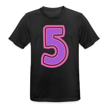 5. 5 YEARS. 5th ANNIVERSARY. 5 YEAR ANNIVERSARY - Men's Breathable T-Shirt - black - Front - AI Model Male 178 light (178cm)