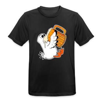 Seemöwe Bier Möwe Nordsee Norddeutschland - Männer T-Shirt atmungsaktiv - Schwarz - Vorne - AI Model Male 178 light (178cm)