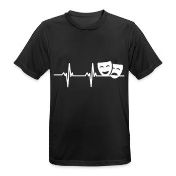 Drame Masques Théâtre Palpitations cardiaques - T-shirt respirant Homme - noir - Devant - AI Model Male 178 light (178cm)