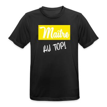 MEISTER. MEISTER. HUMOR - Männer T-Shirt atmungsaktiv - Schwarz - Vorne - AI Model Male 178 light (178cm)