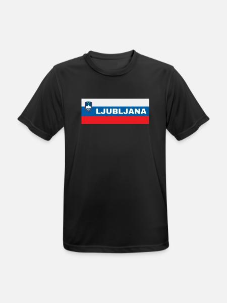 Ljubljana City in Slovenian Flag - Men's Breathable T-Shirt - black