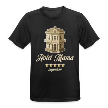 Hotel Mama Deluxe 5 Sterne - Männer T-Shirt atmungsaktiv - Schwarz - Vorne - AI Model Male 178 light (178cm)