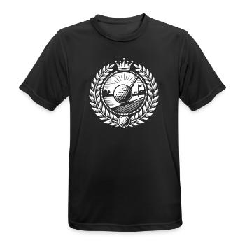 Golf Sport Logo - Men's Breathable T-Shirt - black - Front - AI Model Male 178 light (178cm)