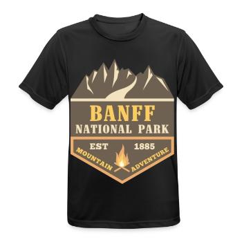 Banff Canada Park Moose Moose Backcountry Camping - T-shirt respirant Homme - noir - Devant - AI Model Male 178 light (178cm)