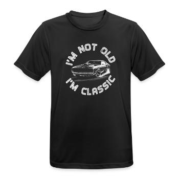 Im not old im Classic Vintage Car Gifts - Men's Breathable T-Shirt - black - Front - AI Model Male 178 light (178cm)