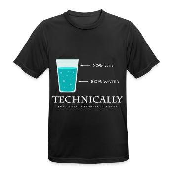 science - T-shirt respirant Homme - noir - Devant - AI Model Male 178 light (178cm)