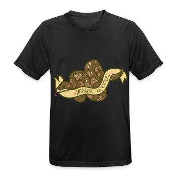 Lauernde Python Schlangenfreund - Männer T-Shirt atmungsaktiv - Schwarz - Vorne - AI Model Male 178 light (178cm)