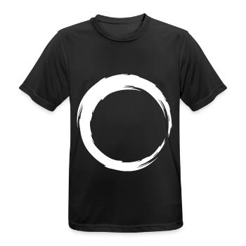 Kreis Linie Symbol weiß - Männer T-Shirt atmungsaktiv - Schwarz - Vorne - AI Model Male 178 light (178cm)