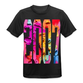 BUNT 19TH BIRTHDAY 2007 - Men's Breathable T-Shirt - black - Front - AI Model Male 178 light (178cm)