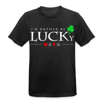 poker - Men's Breathable T-Shirt - black - Front - AI Model Male 178 light (178cm)