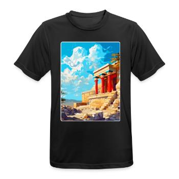Knossos Palast Griechenland Vintage Reiseplakat WPA - Männer T-Shirt atmungsaktiv - Schwarz - Vorne - AI Model Male 178 light (178cm)