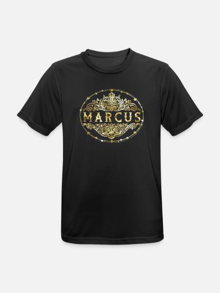Marcus - Männer T-Shirt atmungsaktiv - Schwarz