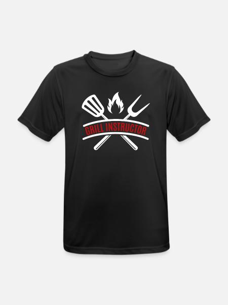 grill instructor - Men's Breathable T-Shirt - black