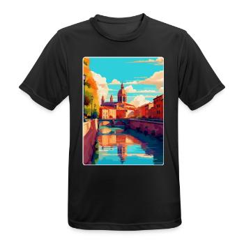 Toulouse Frankreich Vintage Reiseplakat Souvenir WPA - Männer T-Shirt atmungsaktiv - Schwarz - Vorne - AI Model Male 178 light (178cm)