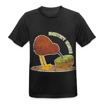 Neugieriger Kiwi Neuseelandtour - Männer T-Shirt atmungsaktiv - Schwarz - Vorne - AI Model Male 178 light (178cm)