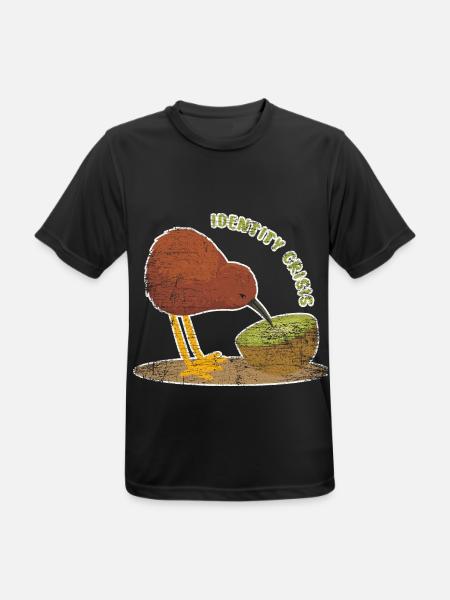 Neugieriger Kiwi Neuseelandtour - Männer T-Shirt atmungsaktiv - Schwarz
