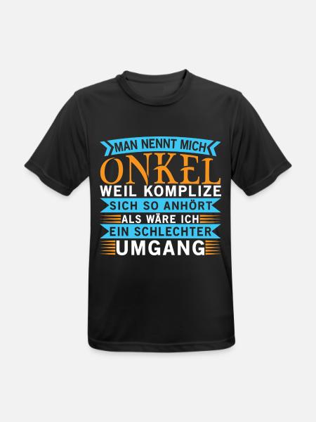 Man Nennt Mich Onkel Komplize Spruch Lustig - Männer T-Shirt atmungsaktiv - Schwarz
